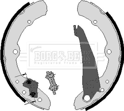 BORG & BECK Комплект тормозных колодок BBS6051
